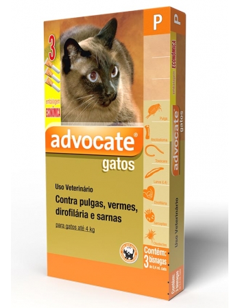 ADVOCATE CAT 0,4 ML(ATE 4KG)COMBO C/3UN