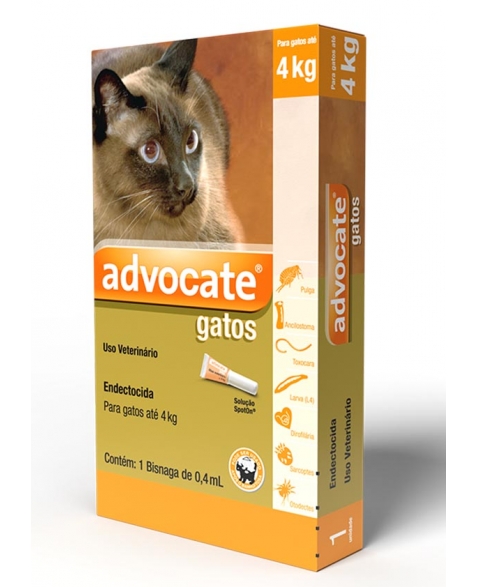 ADVOCATE CAT 0,4 ML (ATE 4KG) C/ 1 UN