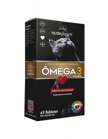 NUTRAFASES GATOS OMEGA 3 45 TABLETES