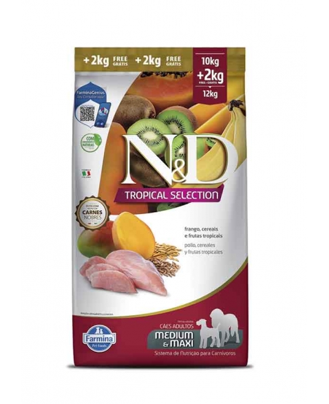 ND TROPICAL SELECTION CAN FRANGO ADT MD/MAX 10+2KG