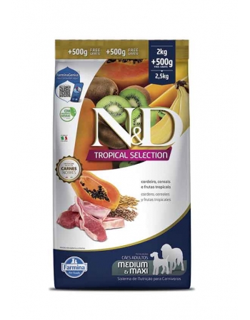 ND TROPICAL SELECTION CAN CORDEIRO ADT MD/MAX 2+05KG