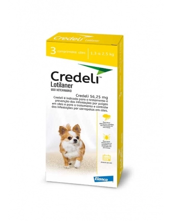 CREDELI 56,25MG(1,3 A 2,5 KG) C/ 3 COMP