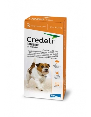 CREDELI 225MG ( 5,5 A 11 KG ) C/ 3 COMP