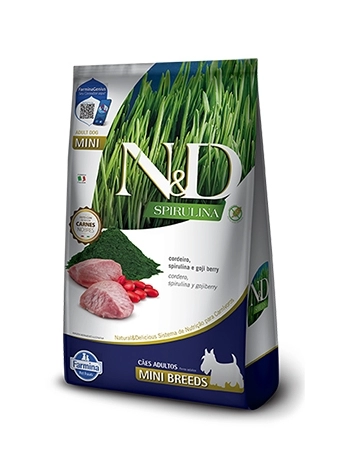 ND SPIRULINA CAN CORDEIRO ADULTO MINI 7KG