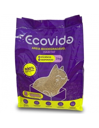 ECOVIDA AREIA BIODEGRADÁVEL HABITAT 7,5 LITROS
