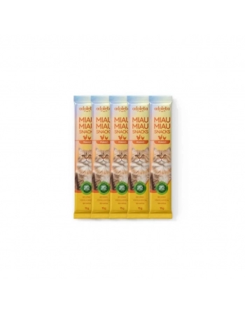ADOLETA MIAU MIAU SNACKS FRANGO C/ 5X15G