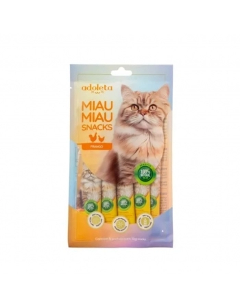 ADOLETA MIAU MIAU SNACKS FRANGO C/ 5X15G