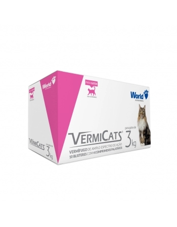 VERMICATS 600 MG DISPLAY C/10X4 COMP (3KG)