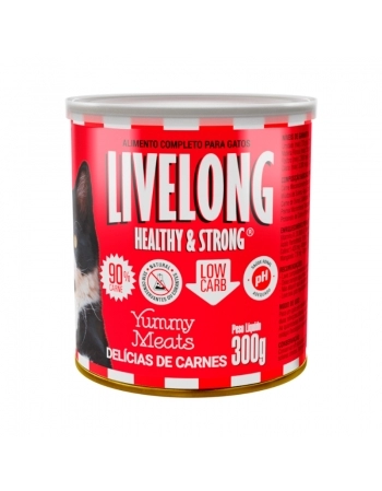 LIVELONG GATOS DELICIAS CARNES 300G