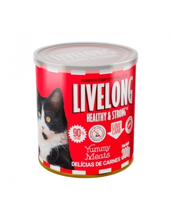 LIVELONG GATOS DELICIAS CARNES 300G