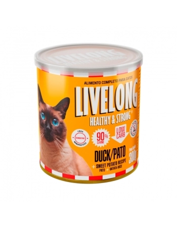 LIVELONG GATOS PATO 300G