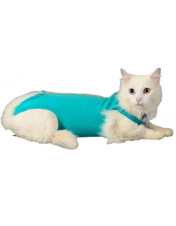 ROUPA PÓS-CIRÚRGICA GATOS VERDE N 03